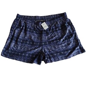 NWT Eddie Bauer XL Sleep Blush Geo Blue Shorts